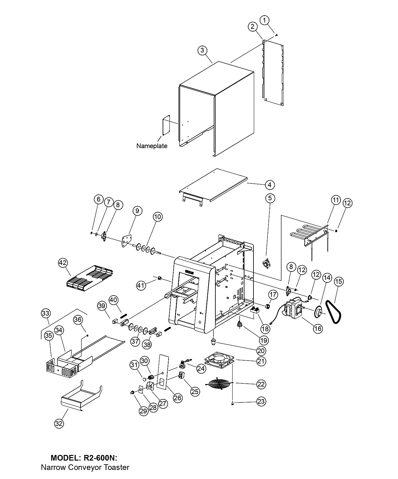 Narrow Conveyor Toaster