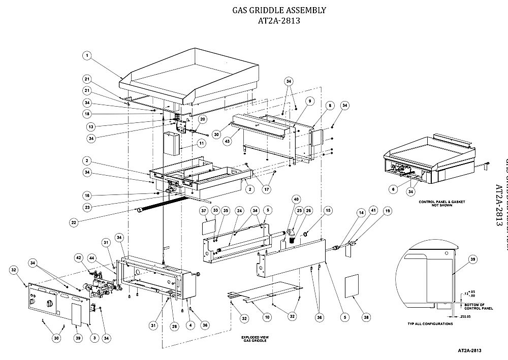 GAS GRIDDLE ASSEMBLY