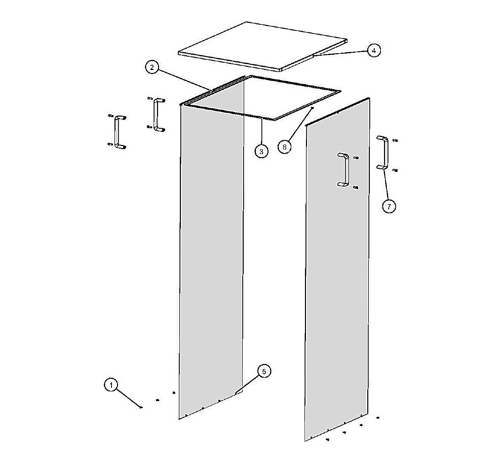 1200-UP Exterior Panel Package "A", Reach-In