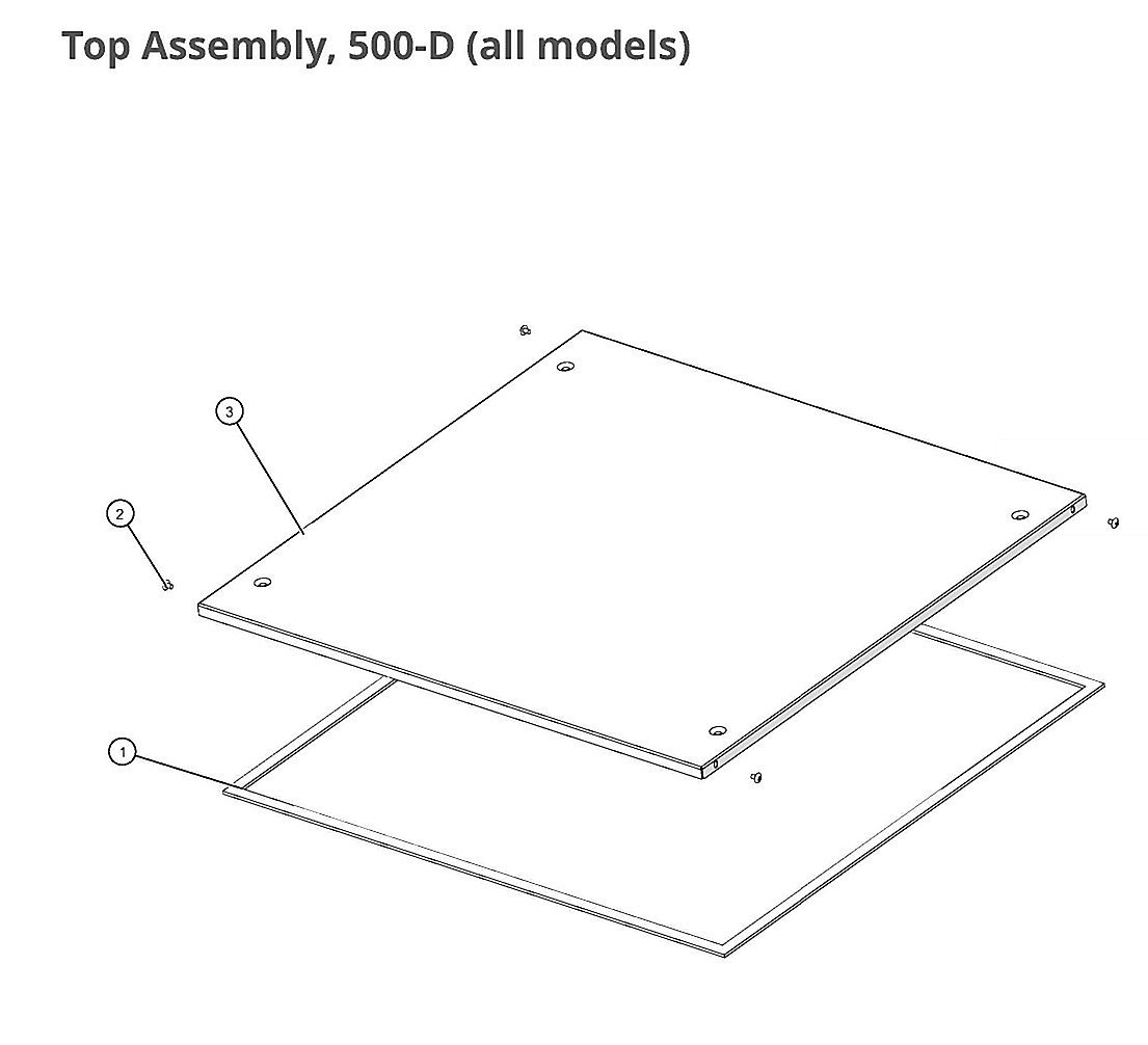 Top Assembly, 500-D (all models)
