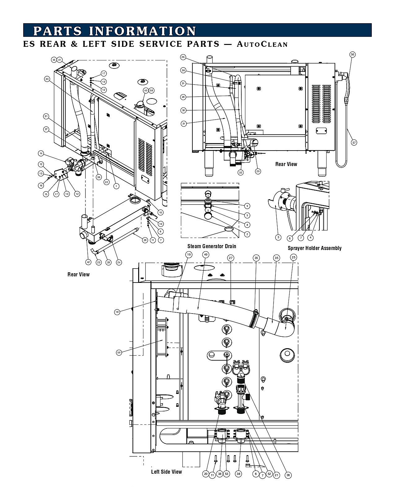 ES REAR & LEFT SIDE SERVICE PARTS � AutoCl ean