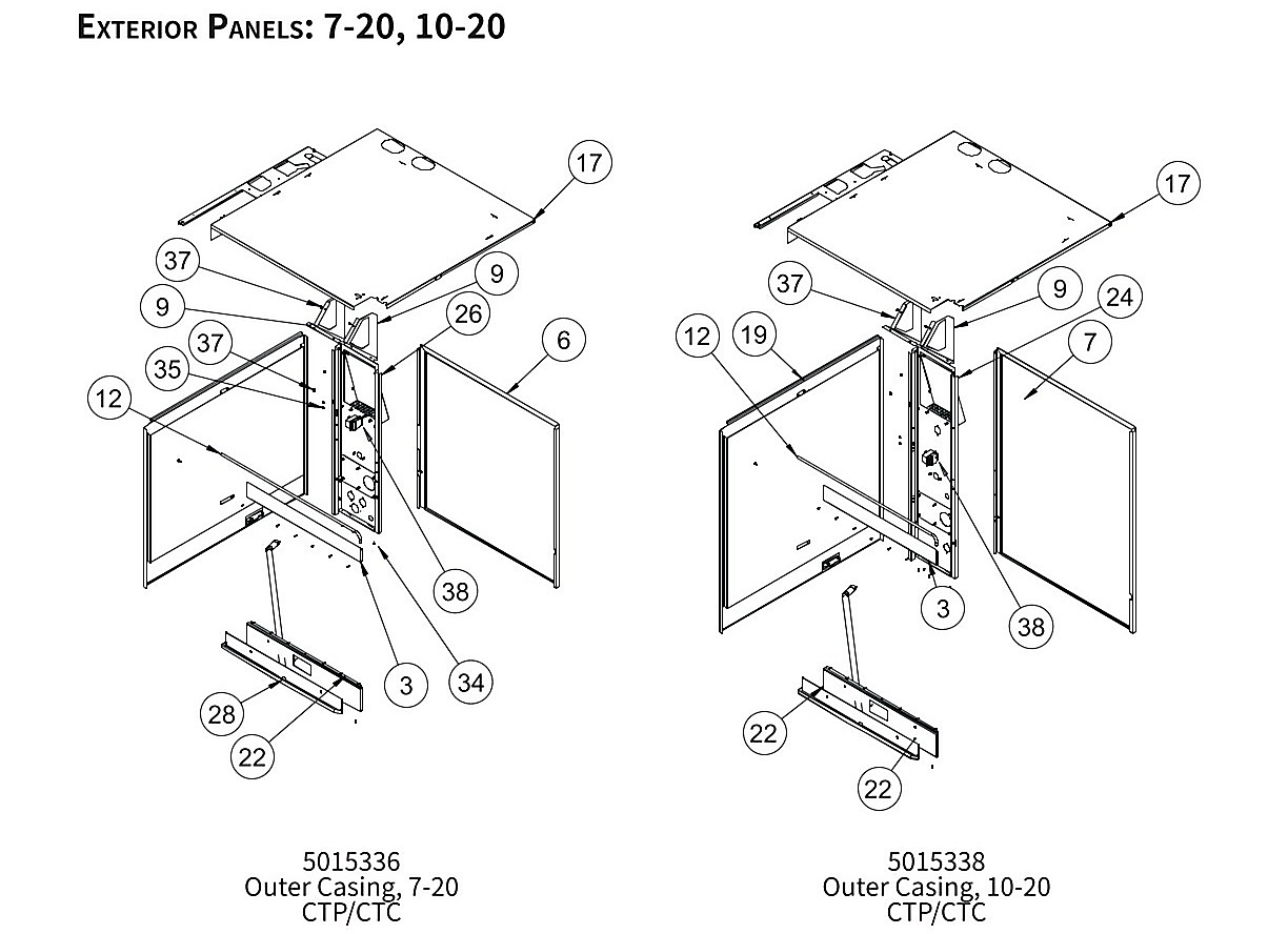 Exterior Panels : 7-20, 10-20