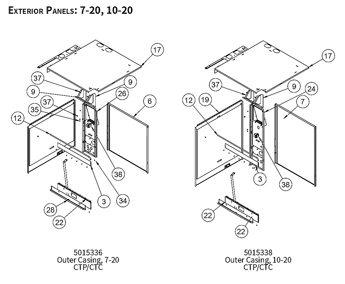 Exterior Panels : 7-20, 10-20