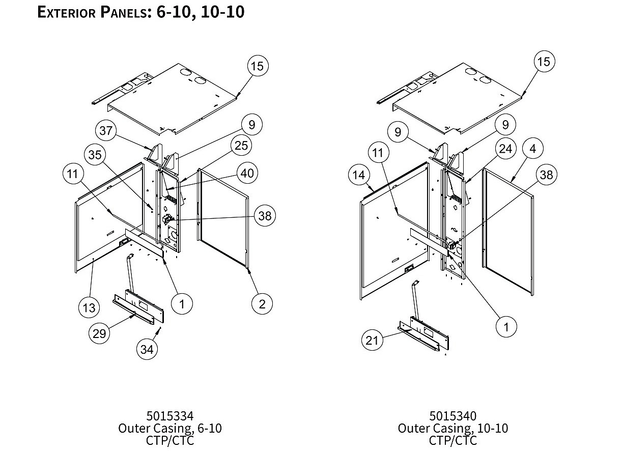 Exterior Panels : 6-10, 10-10
