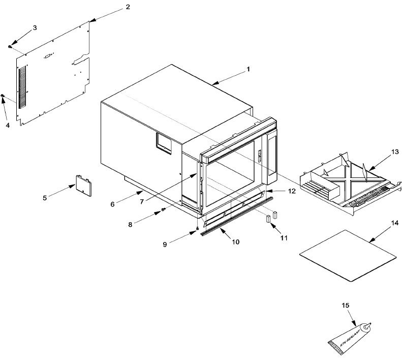 RC22S Tray Grease Shield and Cabinet