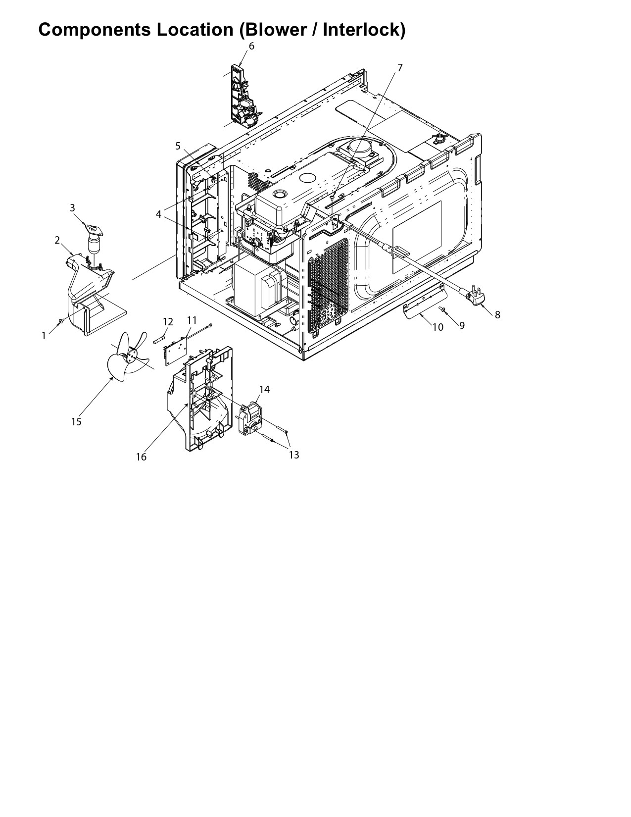 Components Location (Blower / Interlock)