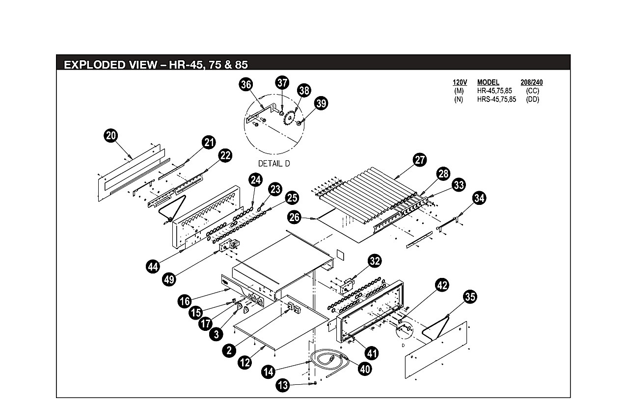 EXPLODED VIEW � HR-45, 75 & 85_1
