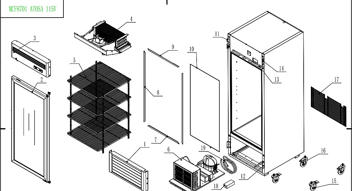 MCF8701 ATOSA 115V - Part List