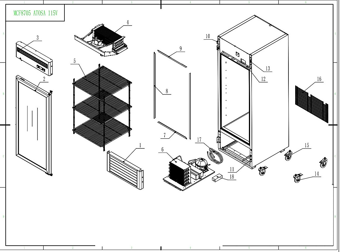 MCF8705 ATOSA 115V PART LIST