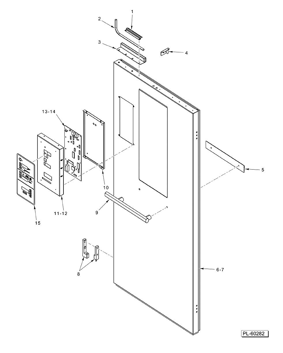 CONTROL PANEL AND DOOR ASSEMBLY
