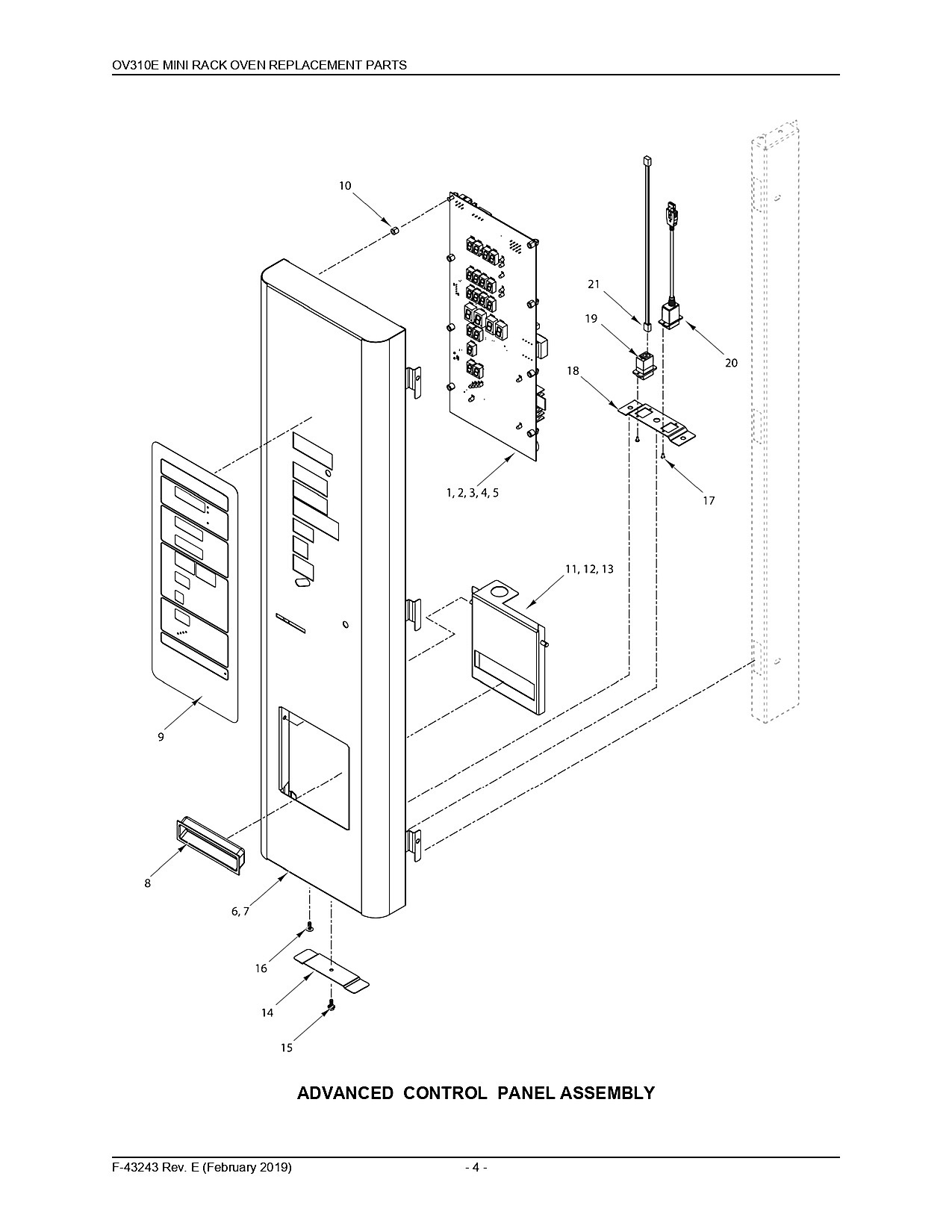 ADVANCED CONTROL PANEL ASSEMBLY