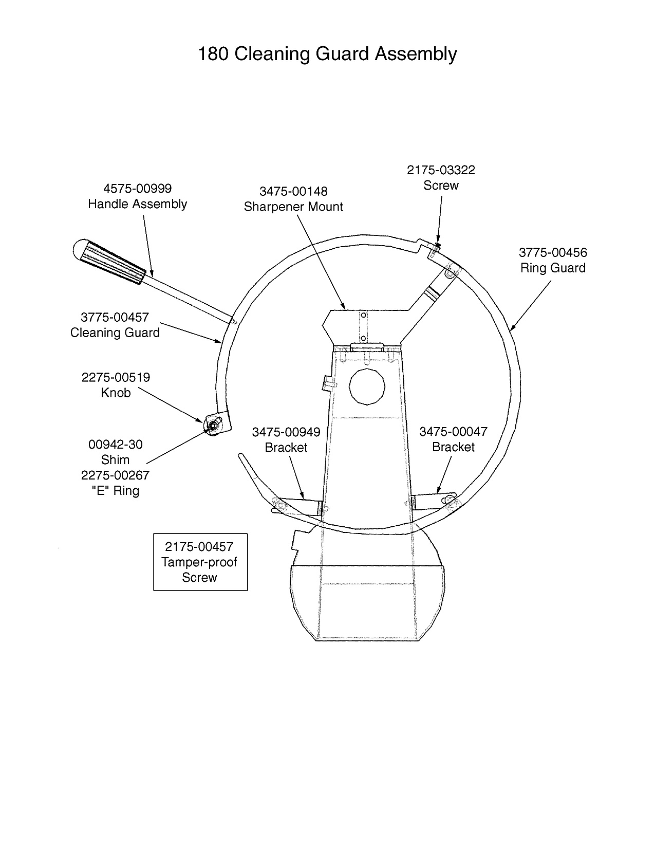 180 Cleaning Guard Assembly