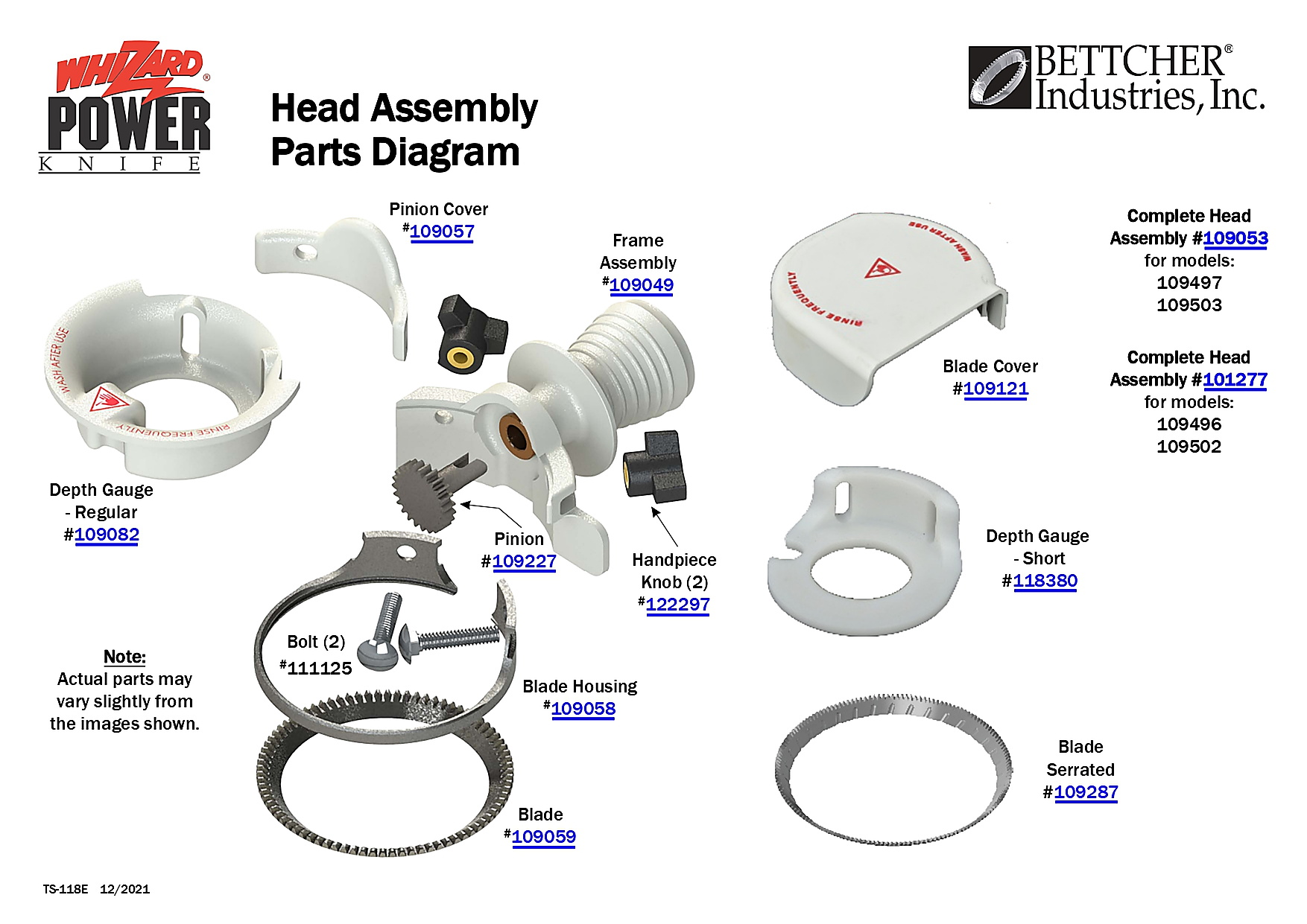 Head Assembly Parts