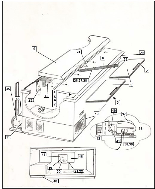 CABINET COMPONENTS & REFRIGERATION ASSEMBLY