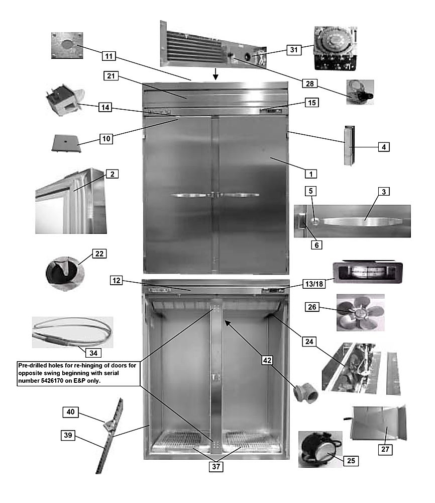 Reach In Refrigerators/Freezers/Rool-In/Rool-Thru And Warming Units - Door