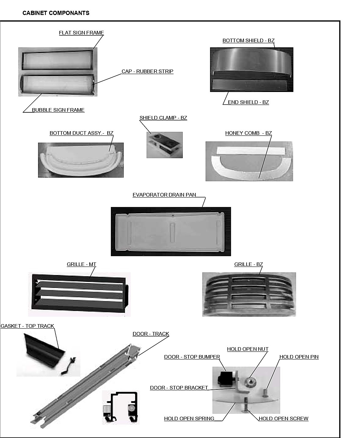 CABINET COMPONANTS