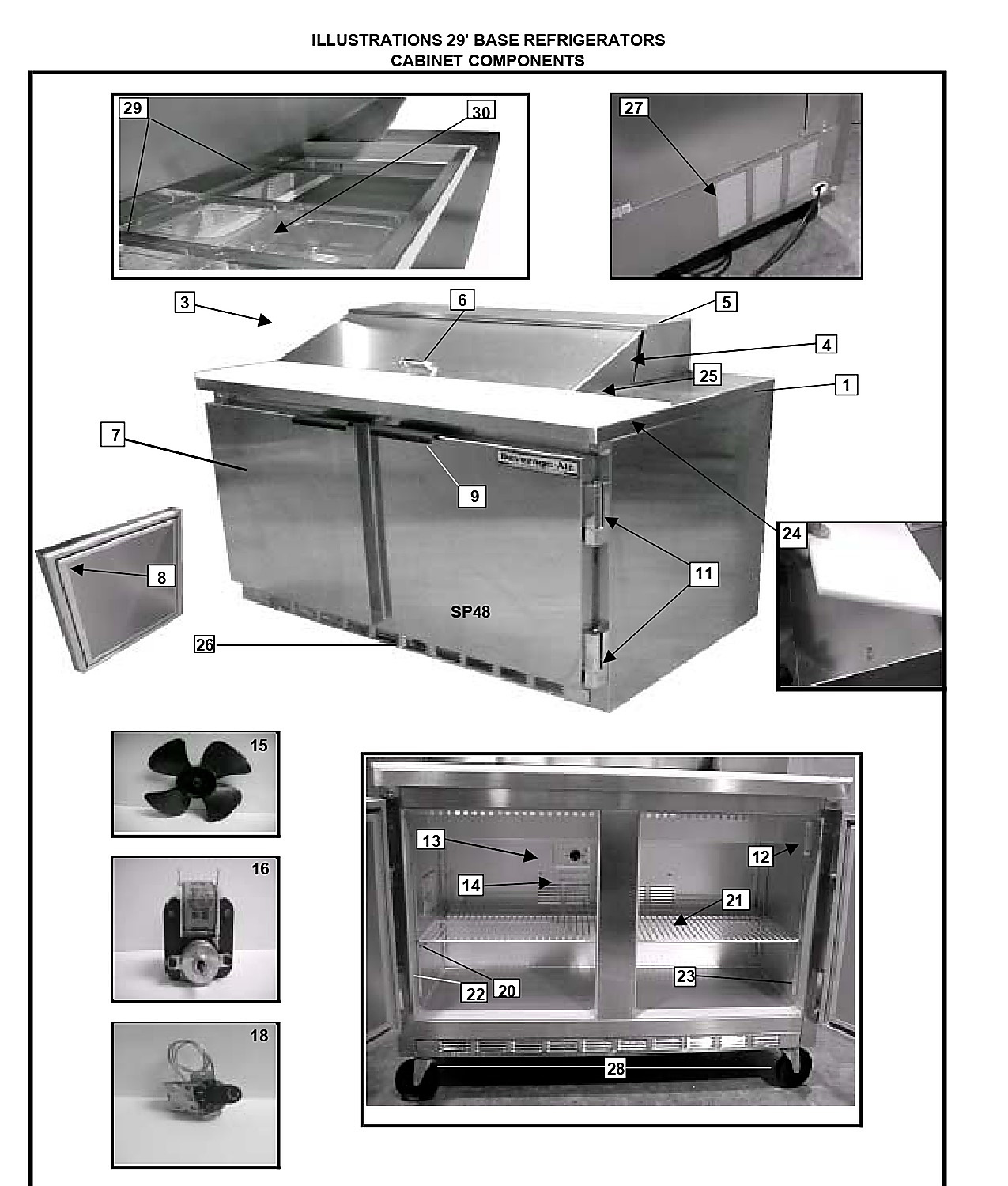 ILLUSTRATIONS 29' BASE REFRIGERATORS