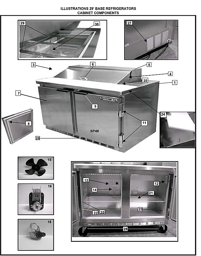 29' BASE REFRIGERATORS