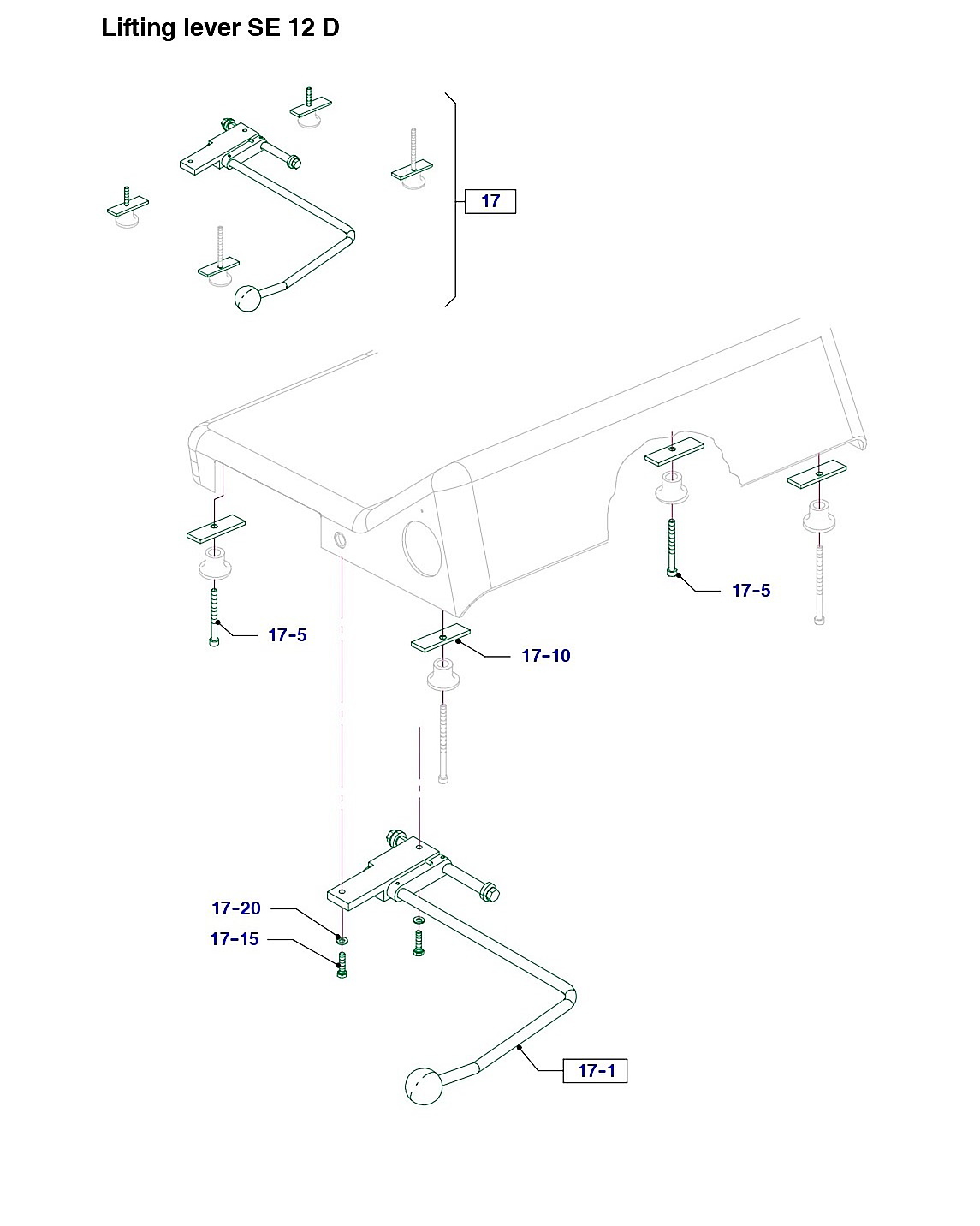 Lifting lever SE 12 D