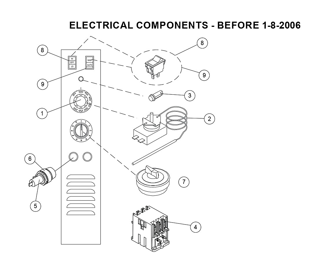 ELECTRICAL COMPONENTS - BEFORE 1-8-2006