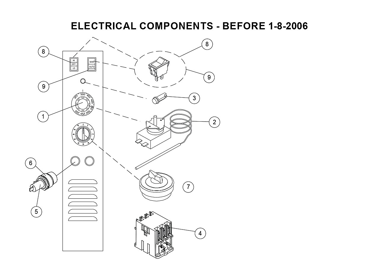ELECTRICAL COMPONENTS - BEFORE 1-8-2006