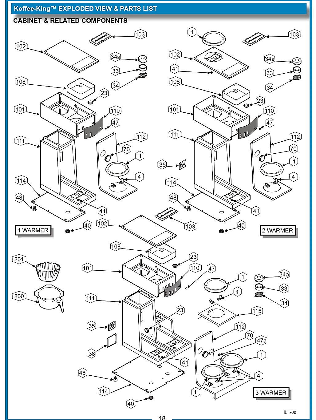 Koffee-King� EXPLODED VIEW & PARTS LIST