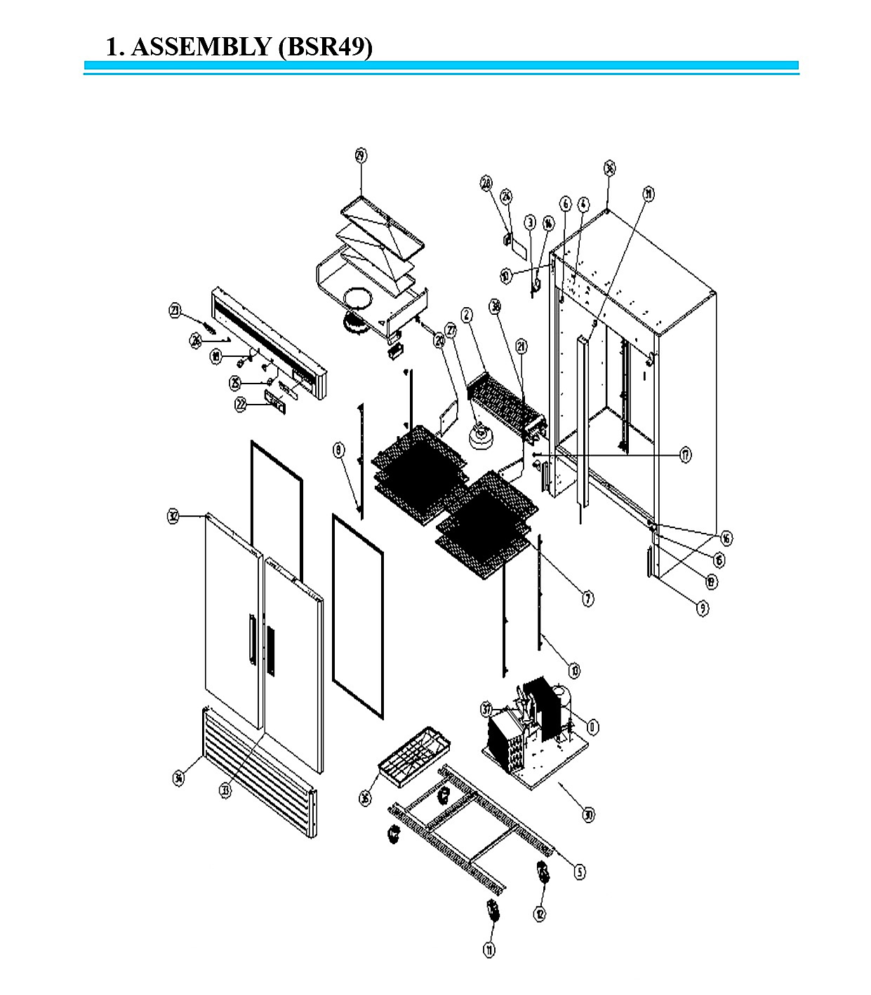 ASSEMBLY PART LIST : BSR49