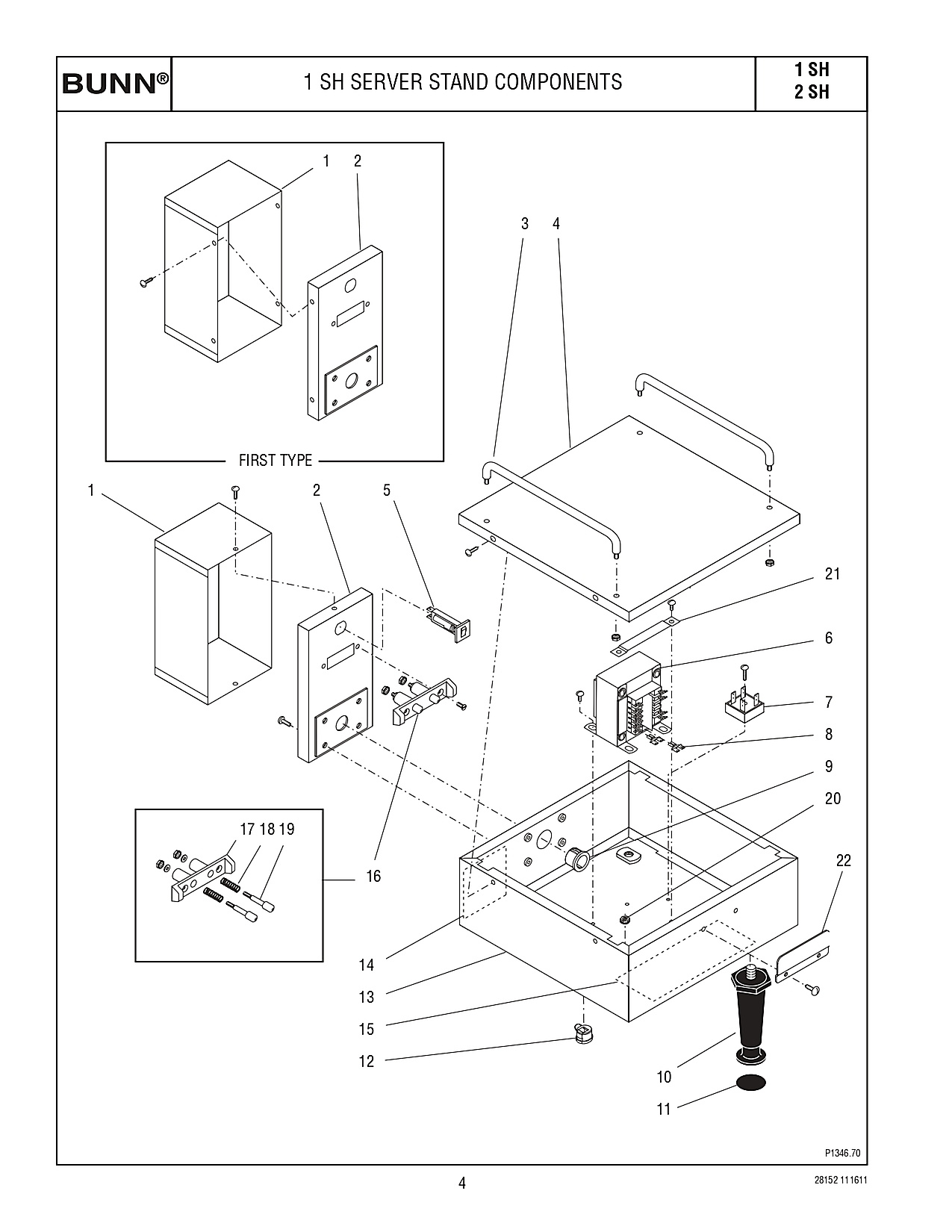 1 SH SERVER STAND COMPONENTS