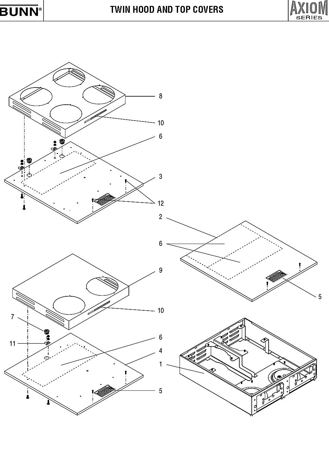 TWIN HOOD AND TOP COVERS