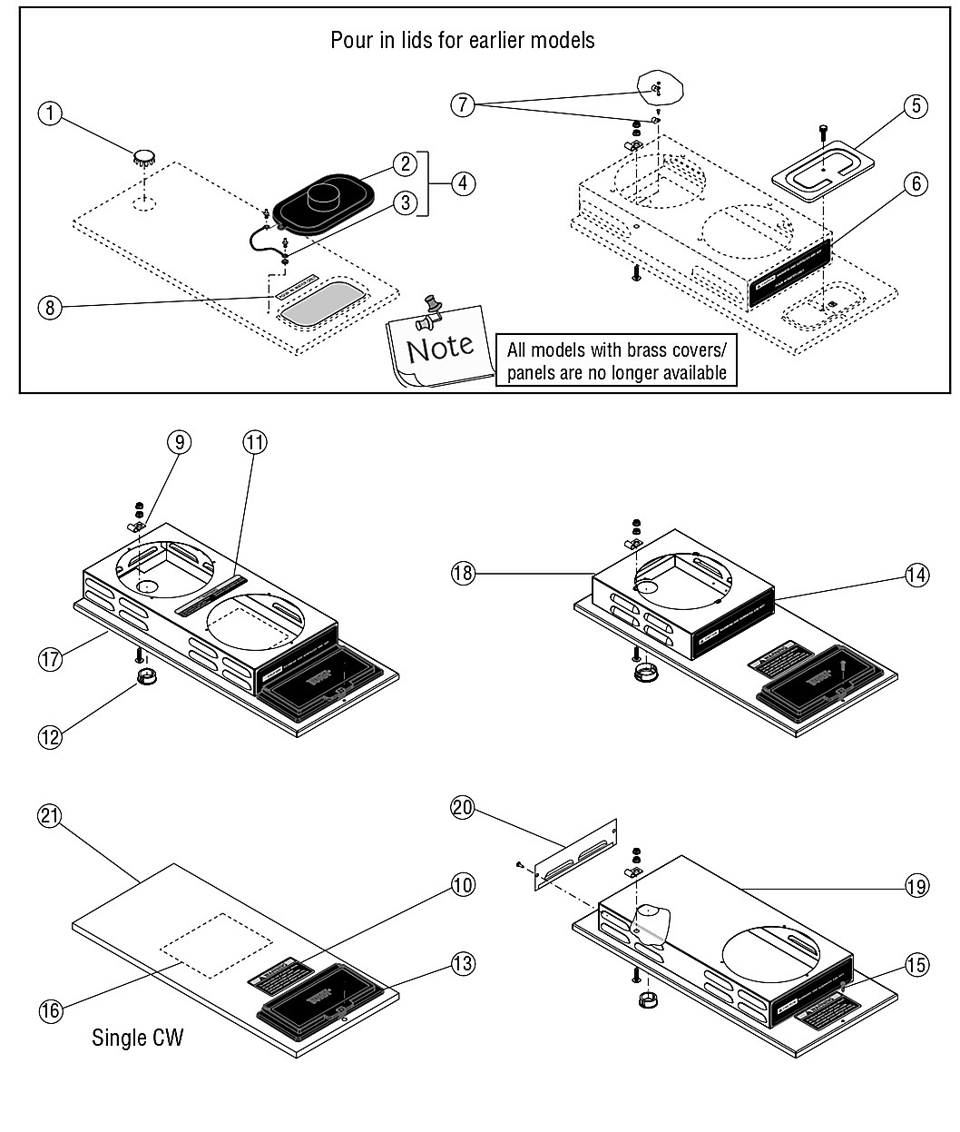 TOP COVER ASSEMBLIES-SINGLES
