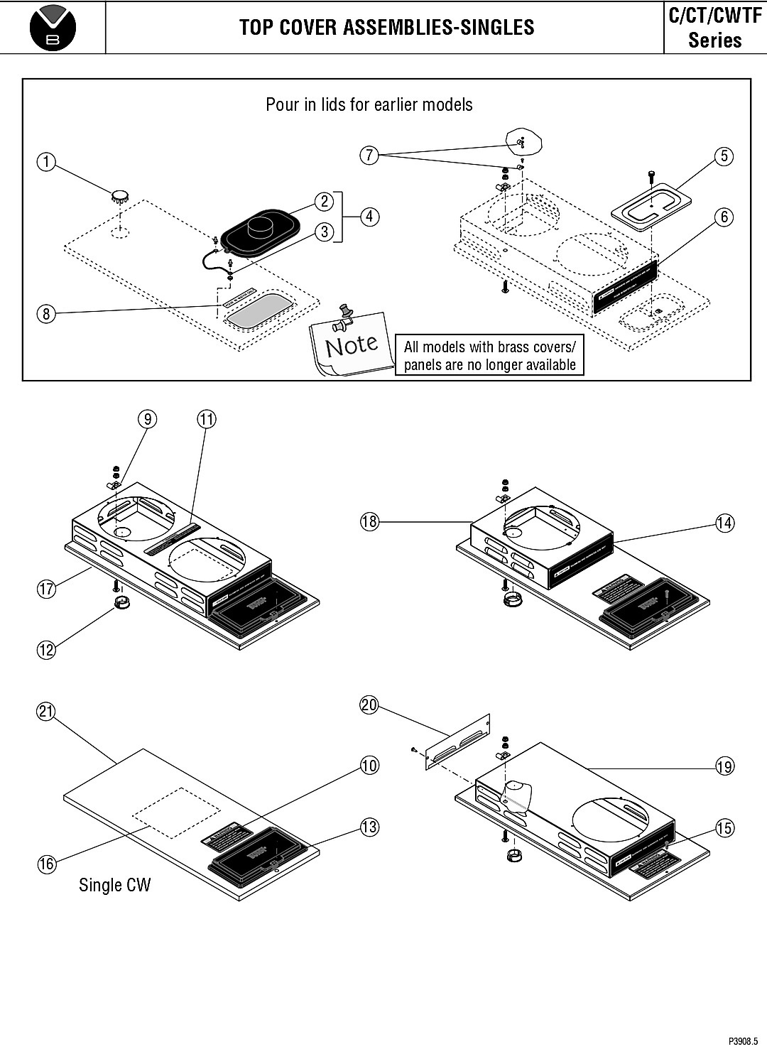 TOP COVER ASSEMBLIES-SINGLES