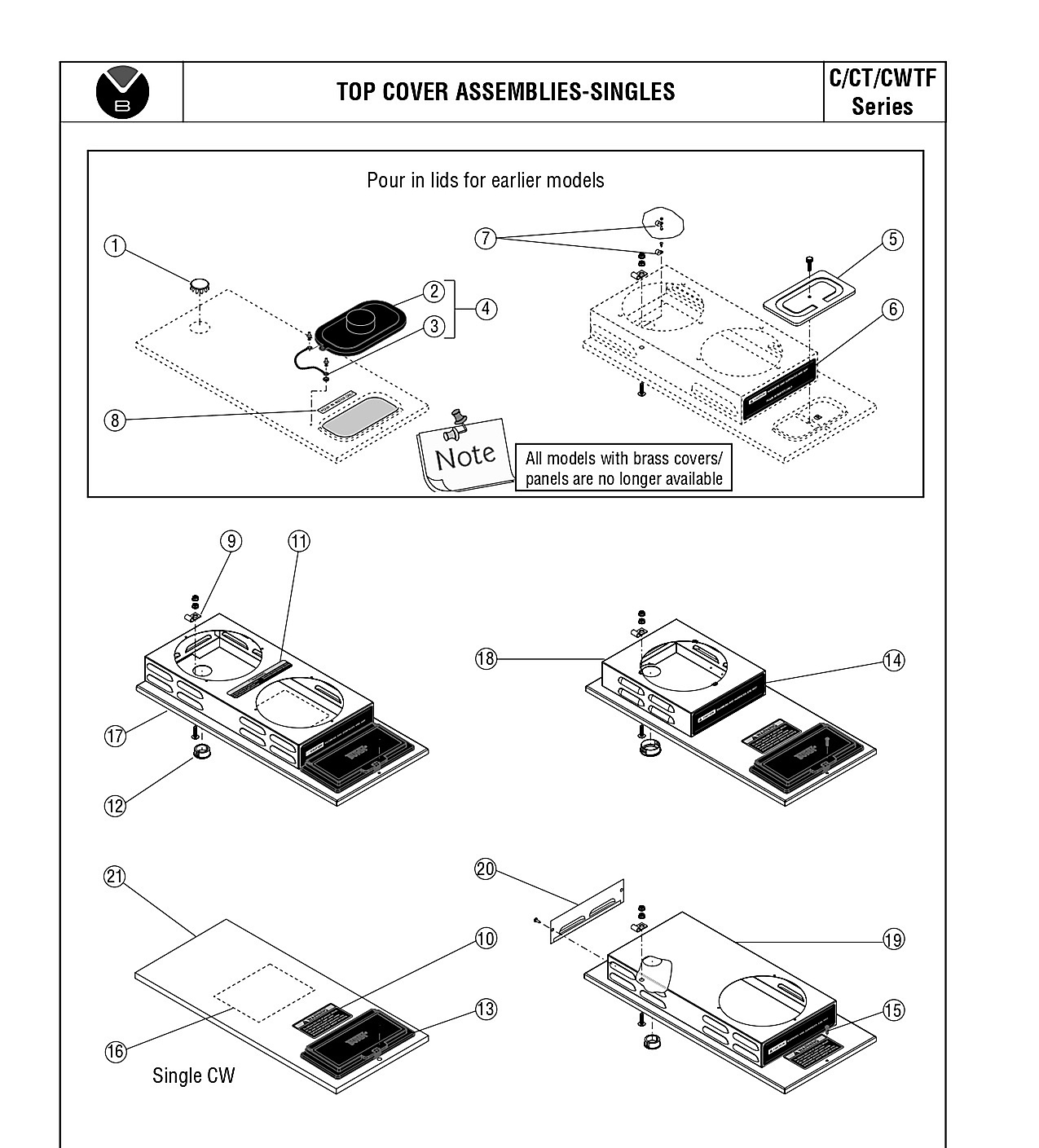 TOP COVER ASSEMBLIES-SINGLES