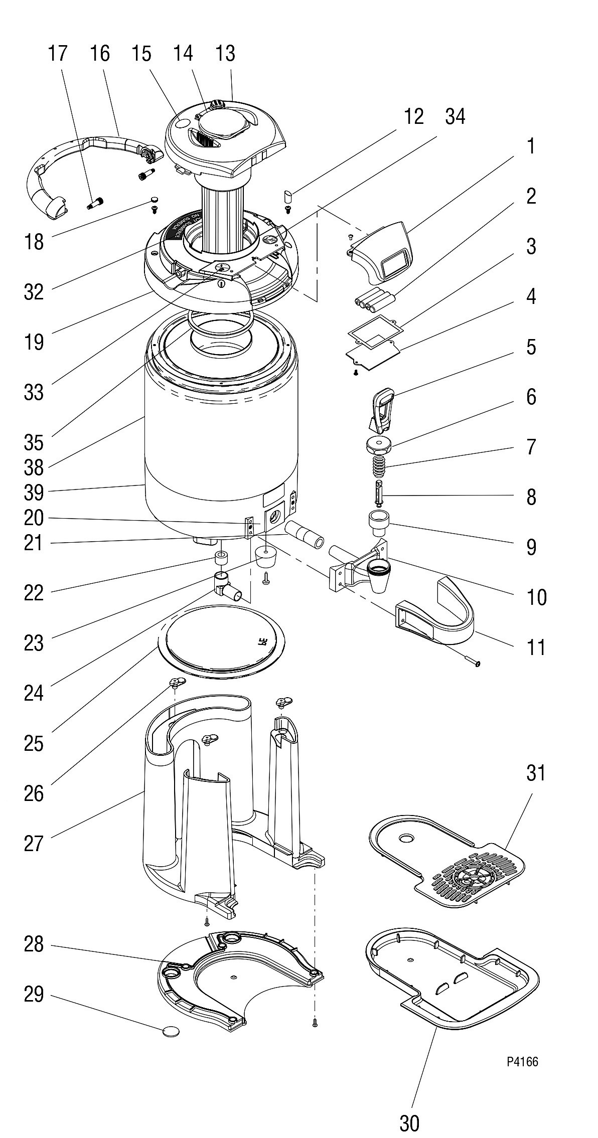 SERVER WITH STAND REPLACEMENT PARTS