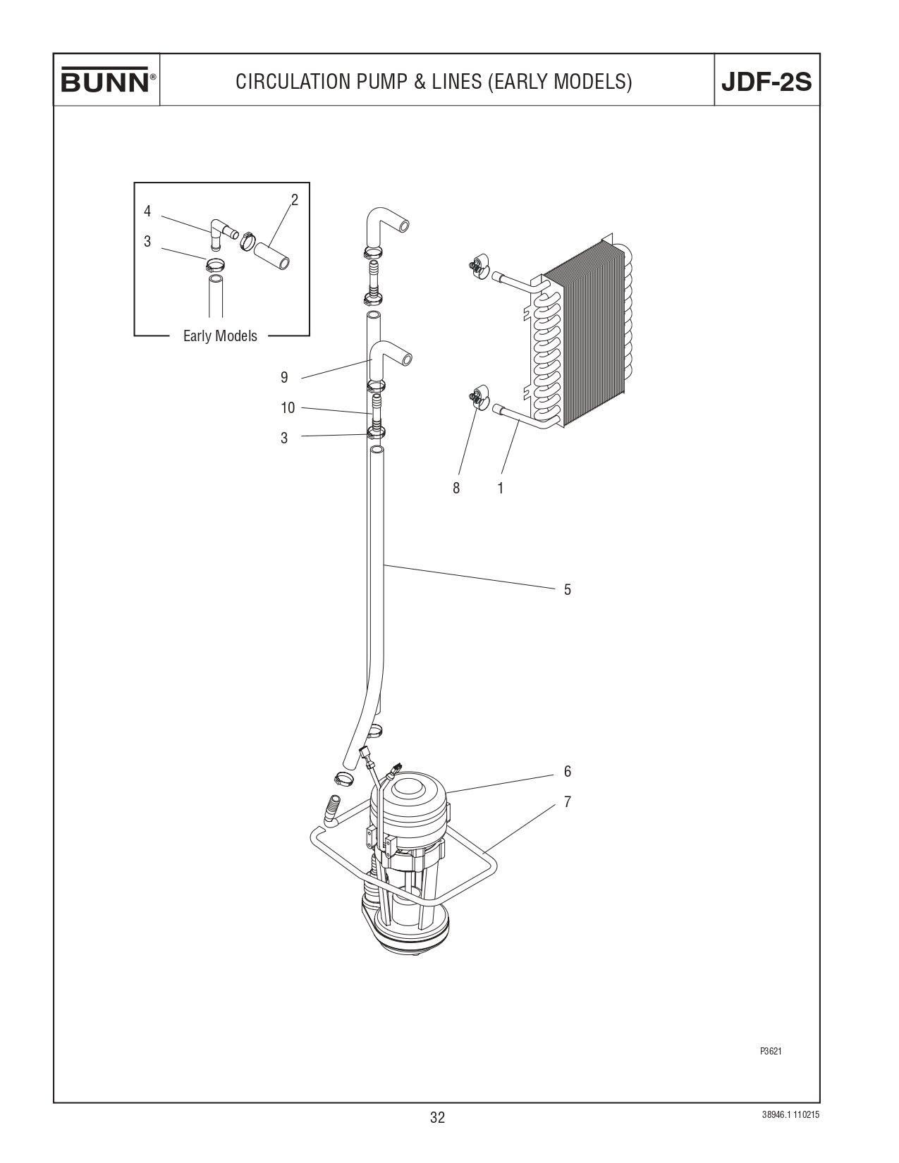 CIRCULATION PUMP & LINES (EARLY MODELS)