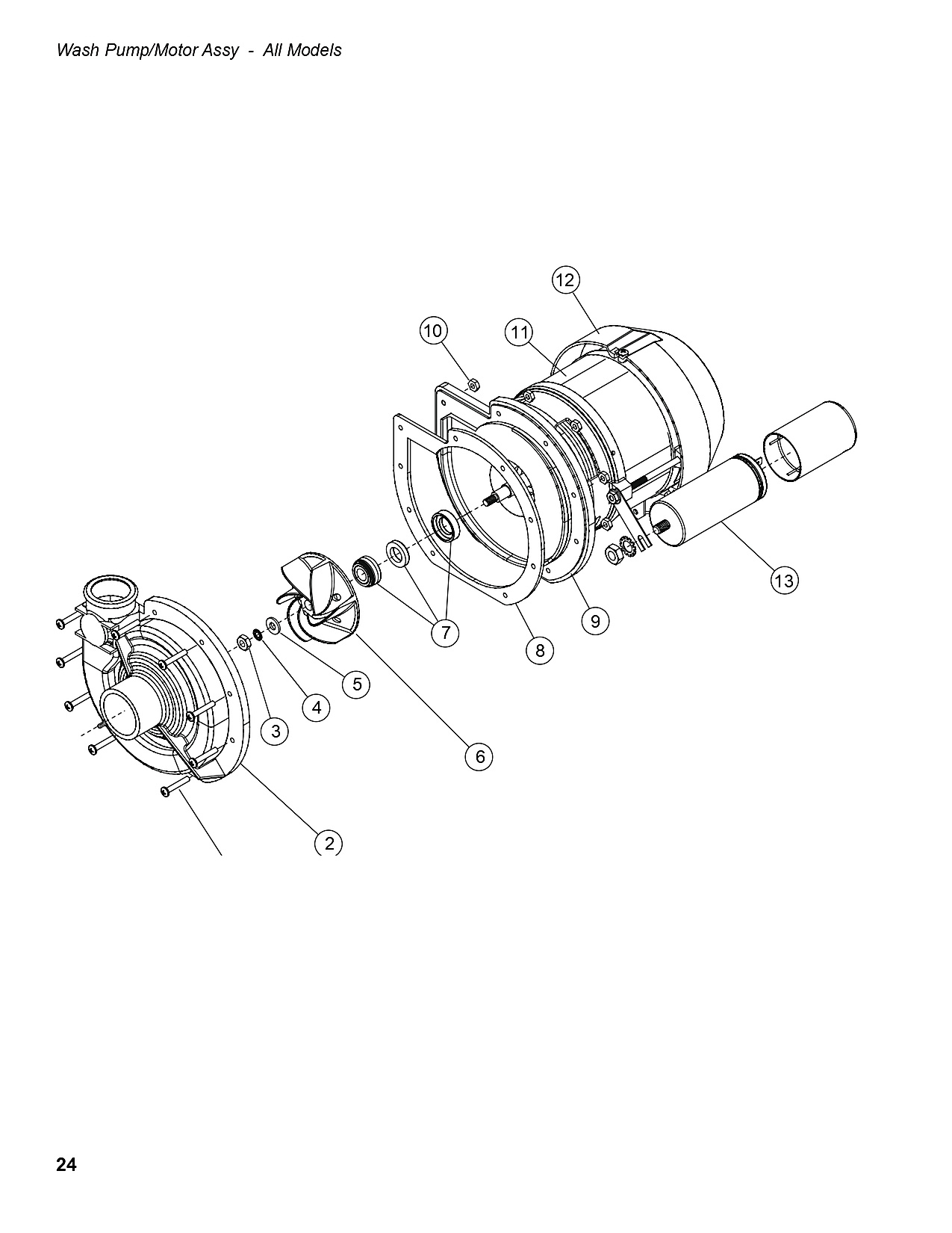 Wash Pump/Motor Assy - All Models