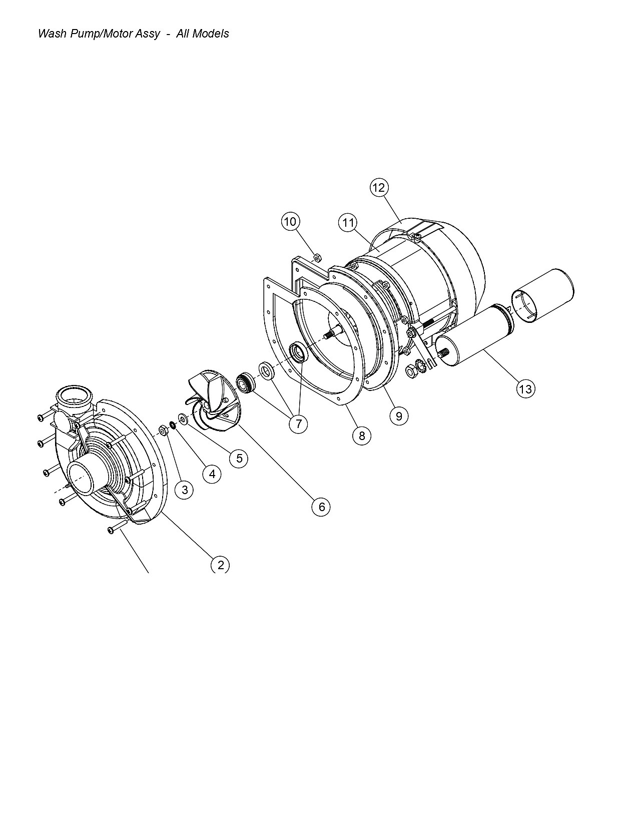 Wash Pump/Motor Assy