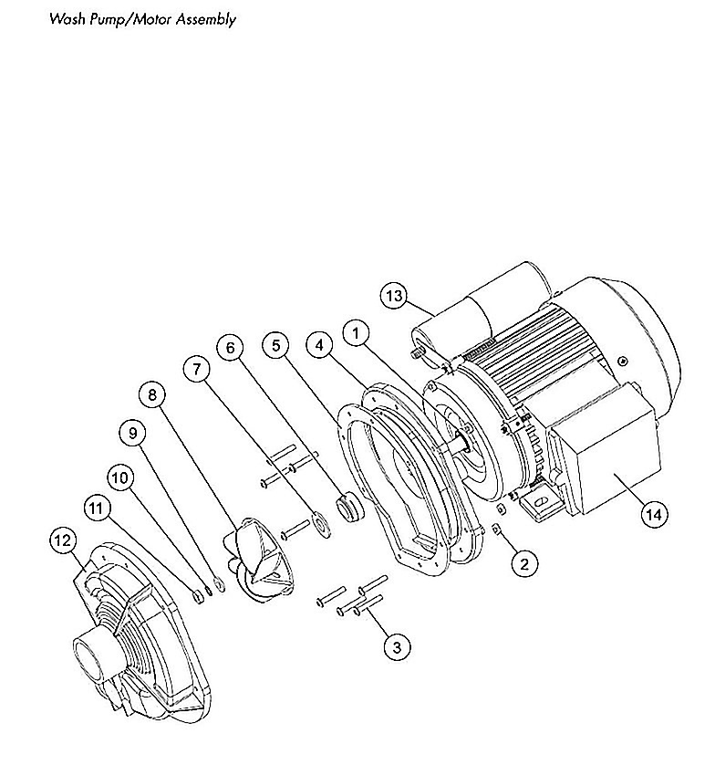Wash Pump/Motor Assembly