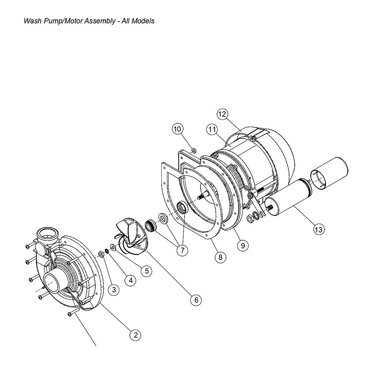 Wash Pump/Motor Assembly - All Models