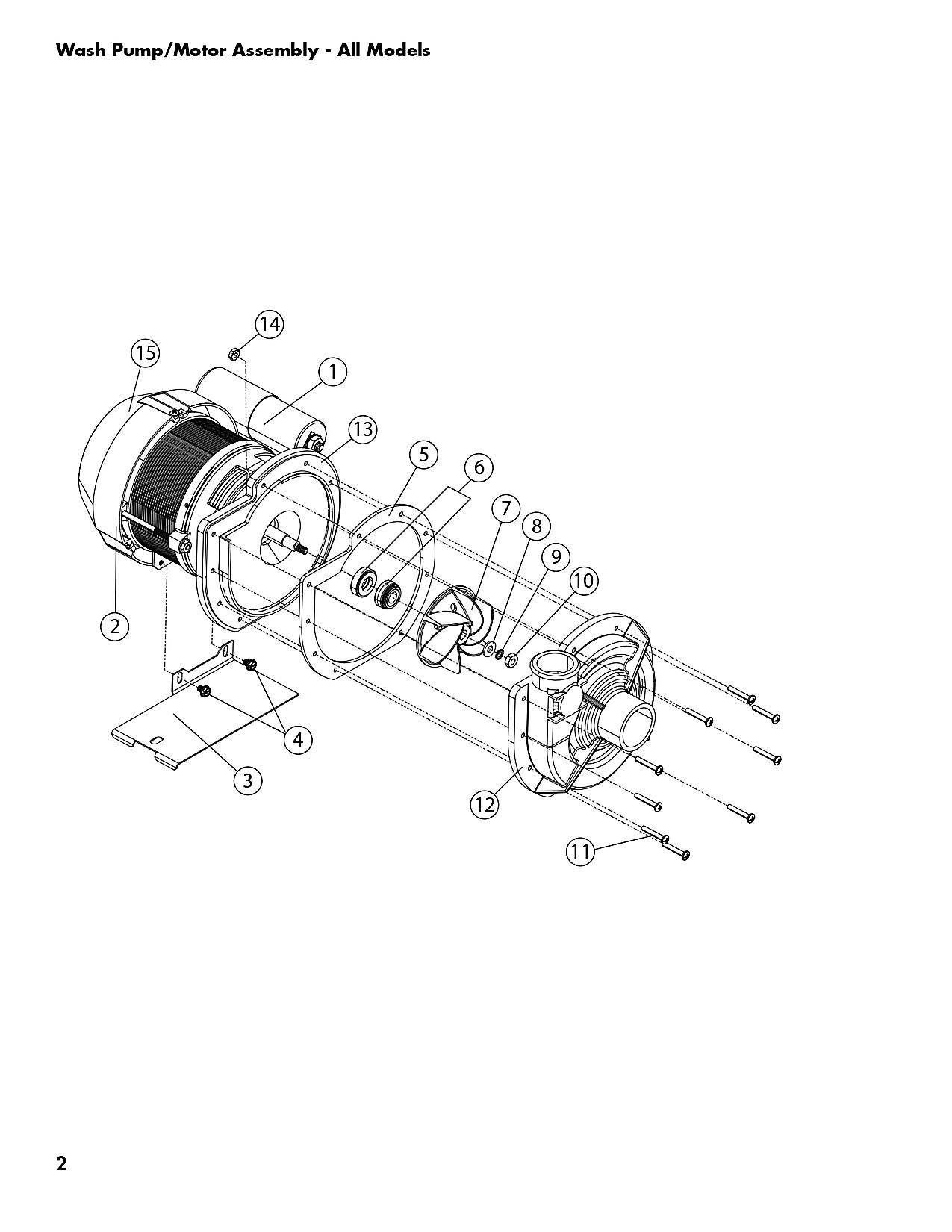 Wash Pump/Motor Assembly - All Models