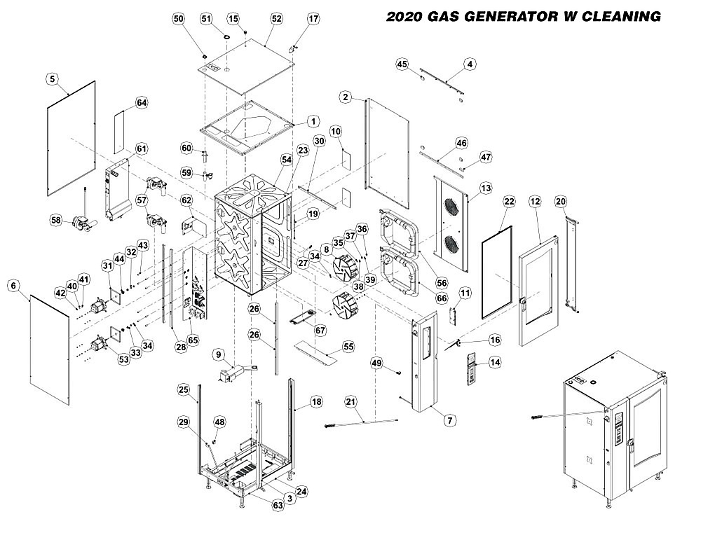 2020 GAS GENERATOR W CLEANING