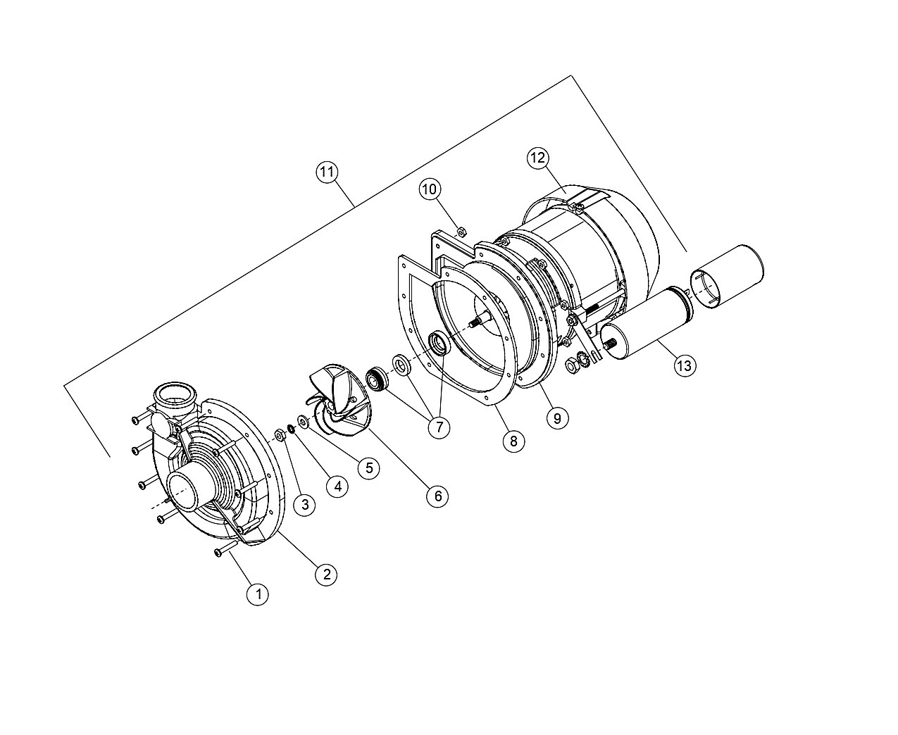 Wash Pump/Motor Assembly
