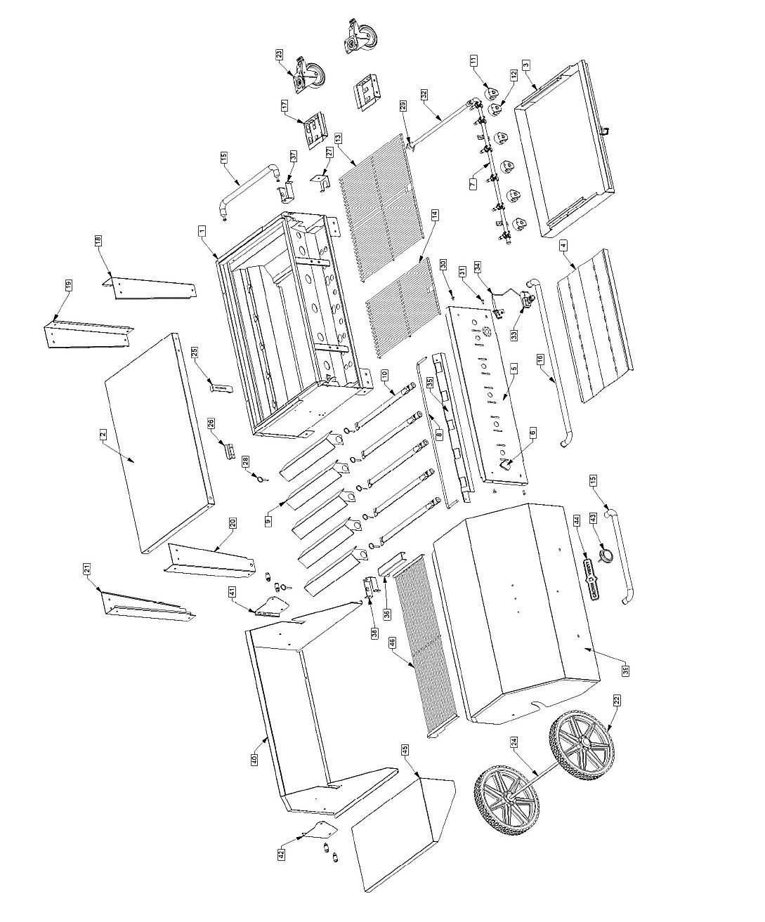 MCB Grill - Exploded Parts View