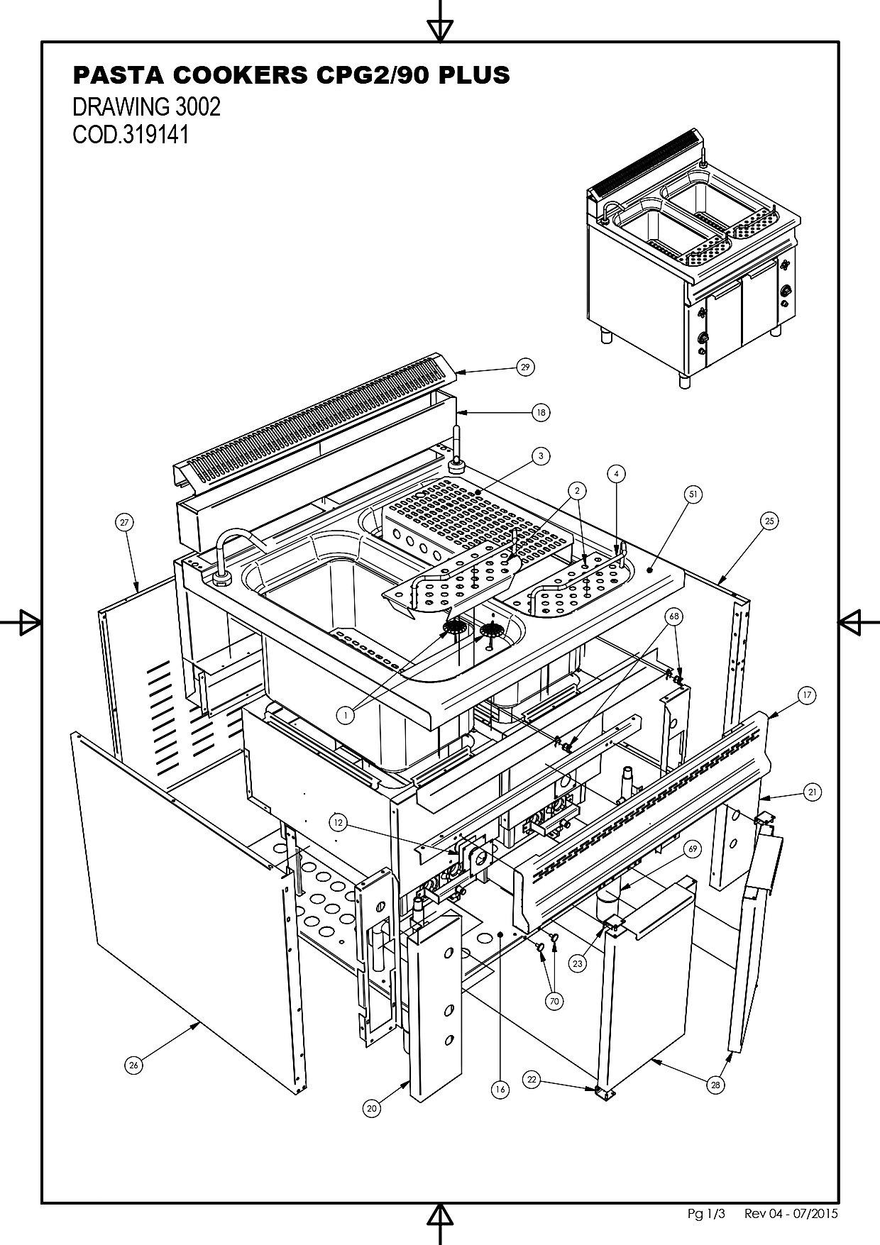PASTA COOKERS CPG2/90 PLUS