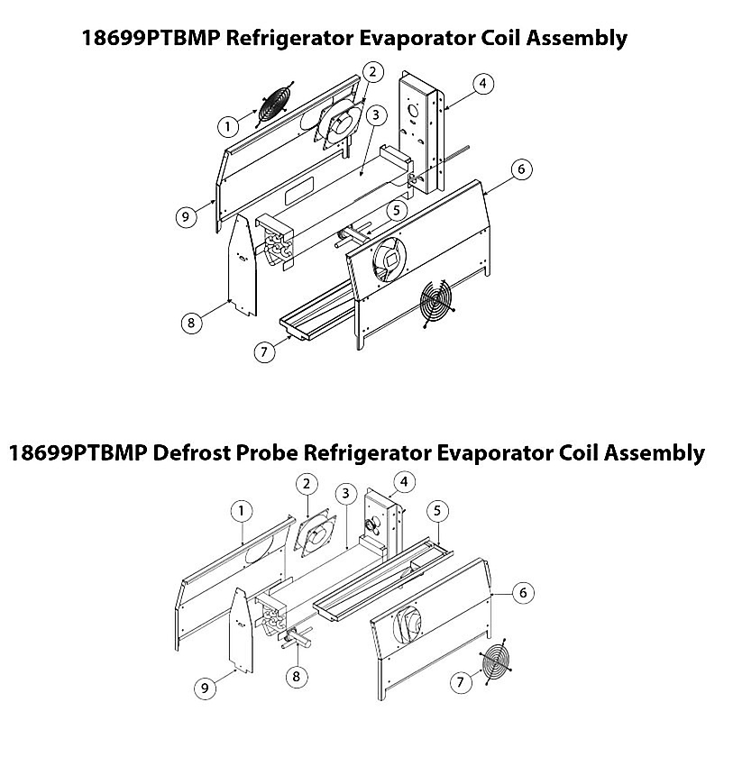 Refrigerator Evaporator Coil Assembly