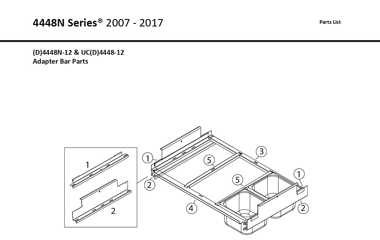 4448N-12 & UC(D)4448-12 Adapter Bar Parts