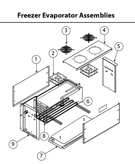 Freezer Evaporator Assemblies