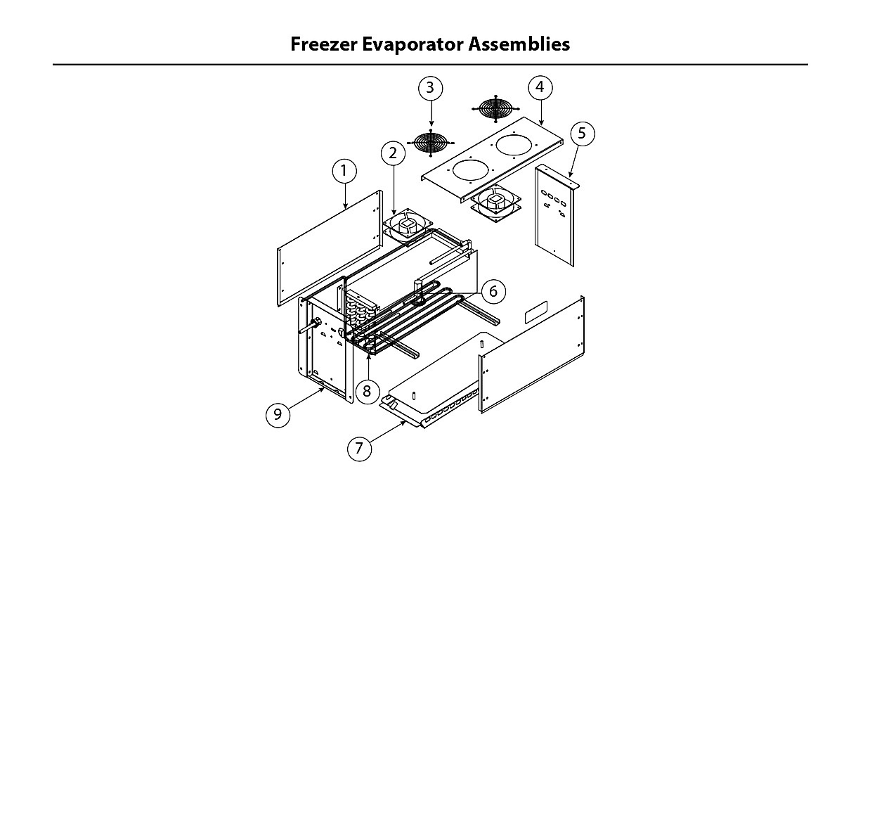 Freezer Evaporator Coil Assembly