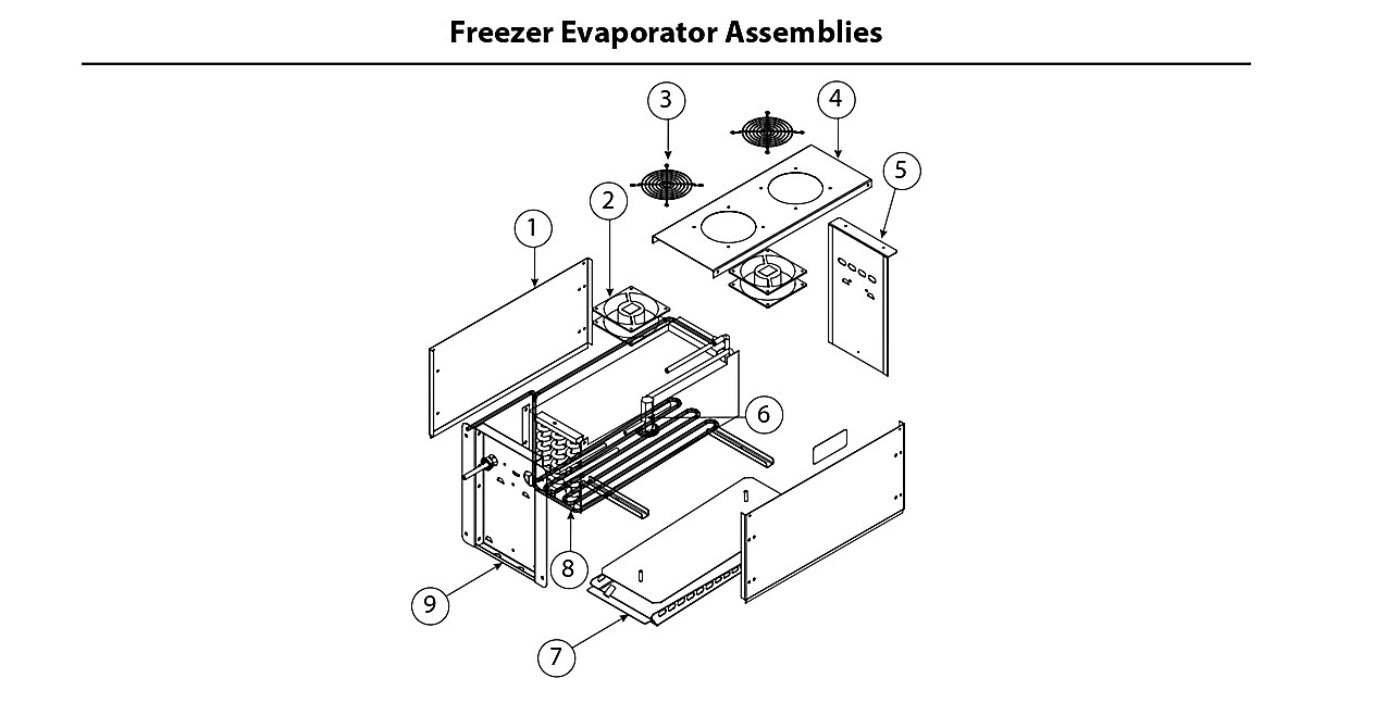 Freezer Evaporator Assemblies