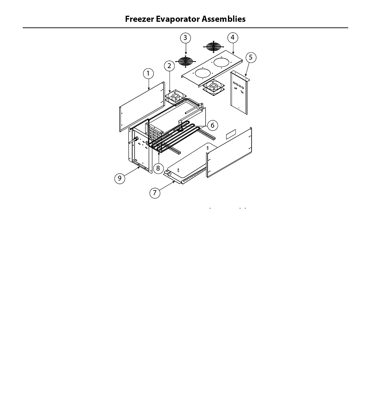 Freezer Evaporator Assemblies