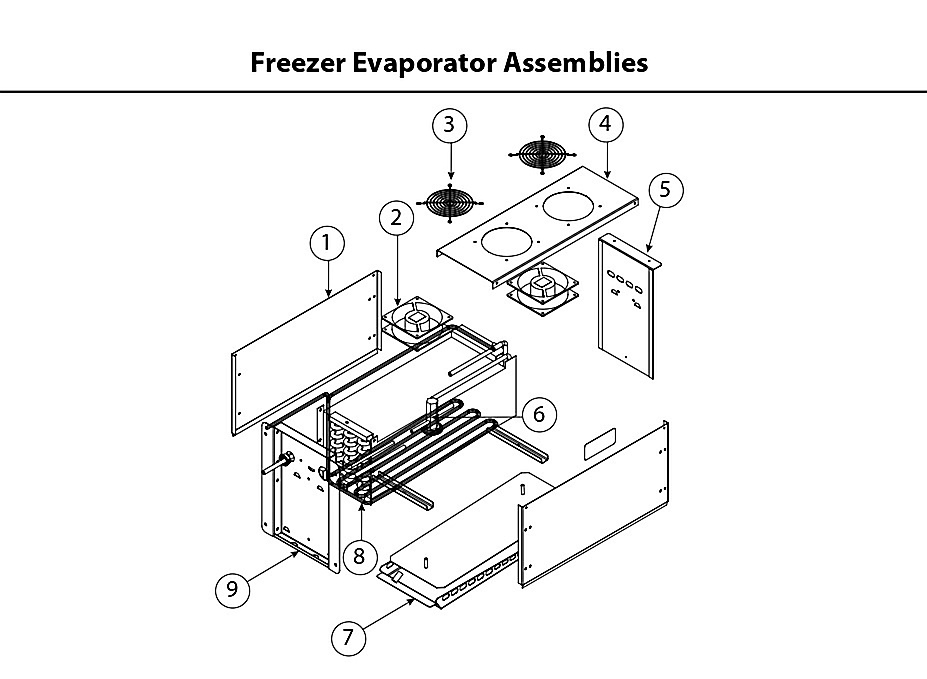 Freezer Evaporator Assemblies